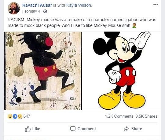 मिकी माउस और जिगाबो,MICKY MOUSE,JIGABOO,racist slur