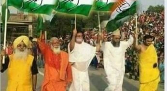 कांग्रेस का झंडा पकड़े धर्मगुरुओं की तस्वीर का सच