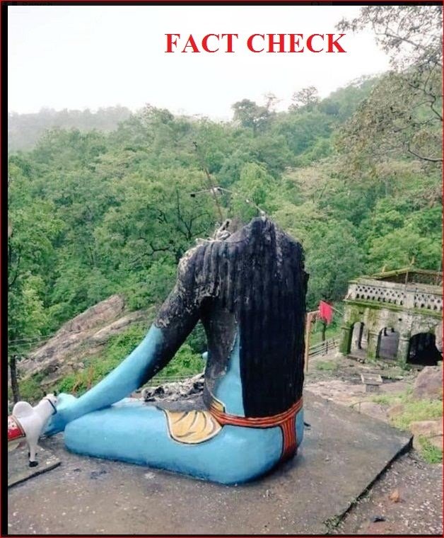 महाराष्ट्र में शिव की मूर्ति को मुसलमानों ने नहीं तोड़ा, पुलिस ने कहा बिजली गिरी थी