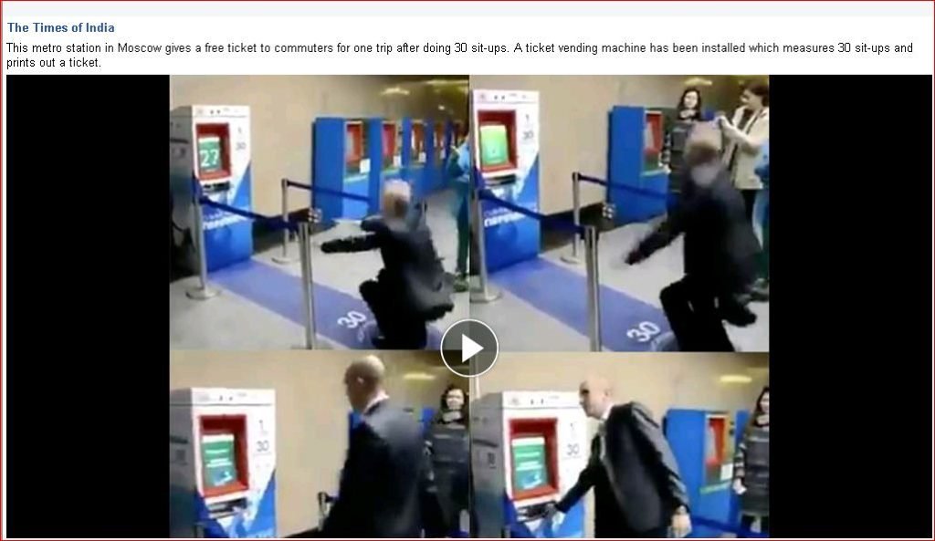 screen shot of a post of toi facebook page about free moscow metro for 30 squatting on 27 july 2019