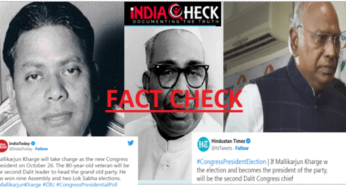 मल्लिकार्जुन खरगे कांग्रेस के दूसरे दलित अध्यक्ष नहीं, मीडिया संगठनों का दावा गलत-FACT CHECK