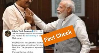 क्या पीएम मोदी के साथ तस्वीर में मोरबी ब्रिज का रखरखाव करने वाले ओरेवा ग्रुप के मालिक ओधावजी पटेल हैं ?-Fact Check