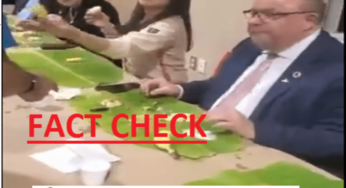 FACT CHECK: क्या G-20 में भारत आए विदेशी मेहमानों को पारंपरिक रूप से हाथ से भोजन करवाया गया ?